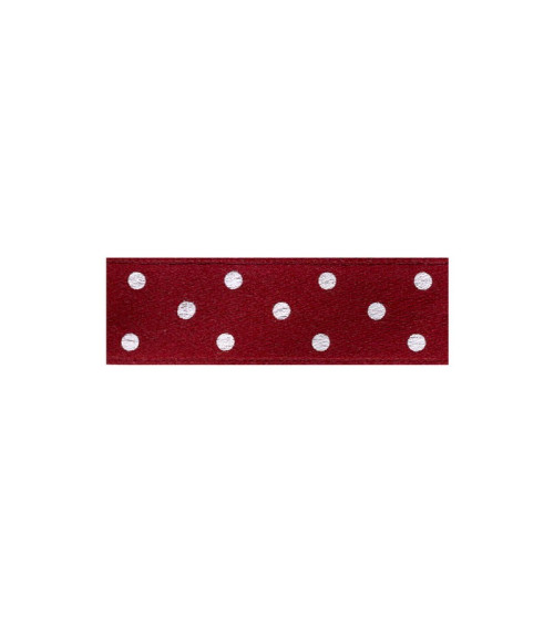Diskette 25m double sided ribbon with burgundy polka dots