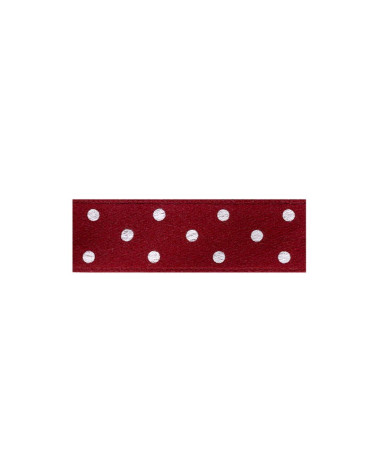 Diskette 25m double sided ribbon with burgundy polka dots