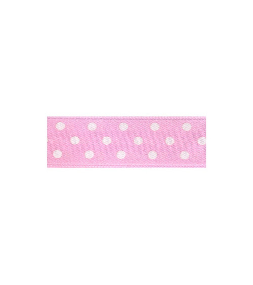 Diskette 25m double sided ribbon with light pink polka dots