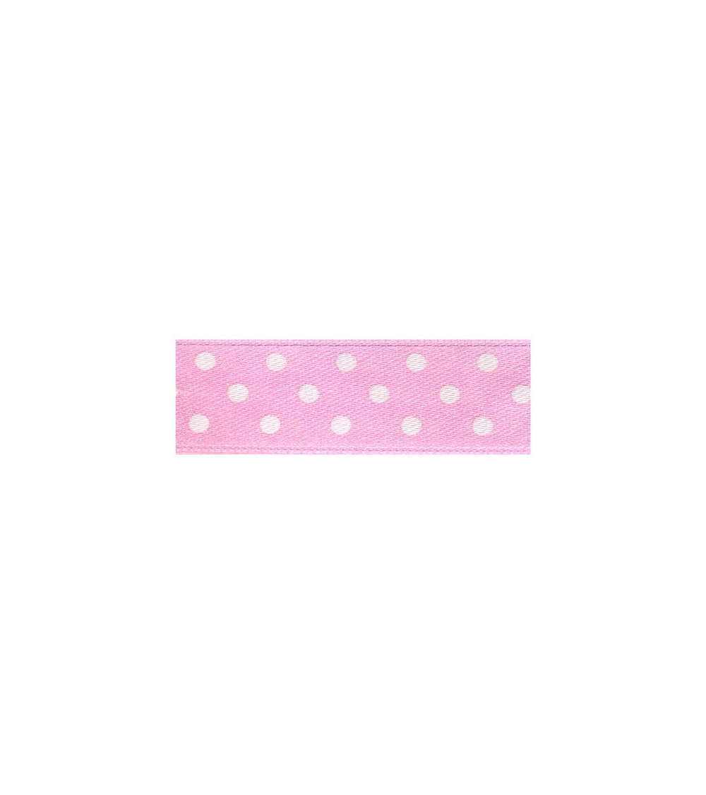 Dischetto da 25 mt. Nastro bifacciale a pois rosa chiaro