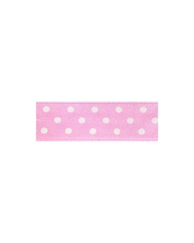 Dischetto da 25 mt. Nastro bifacciale a pois rosa chiaro