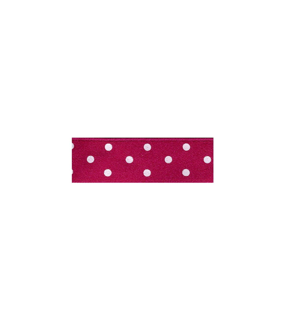 Diskette 25m double-sided ribbon with raspberry polka dots