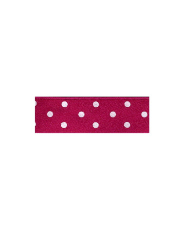 Diskette 25m double-sided ribbon with raspberry polka dots