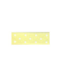 Disquette 25m ruban double face à pois jaune paille 15mm
