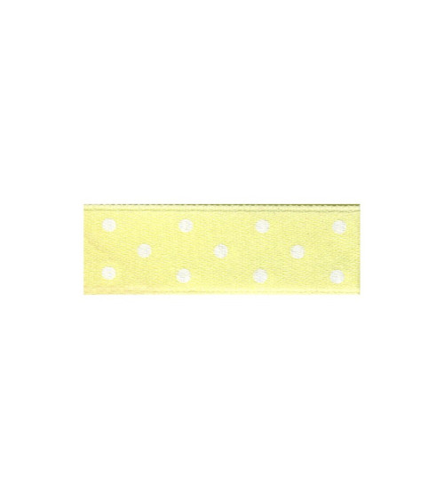 Diskette 25m double-sided ribbon with straw yellow polka dots