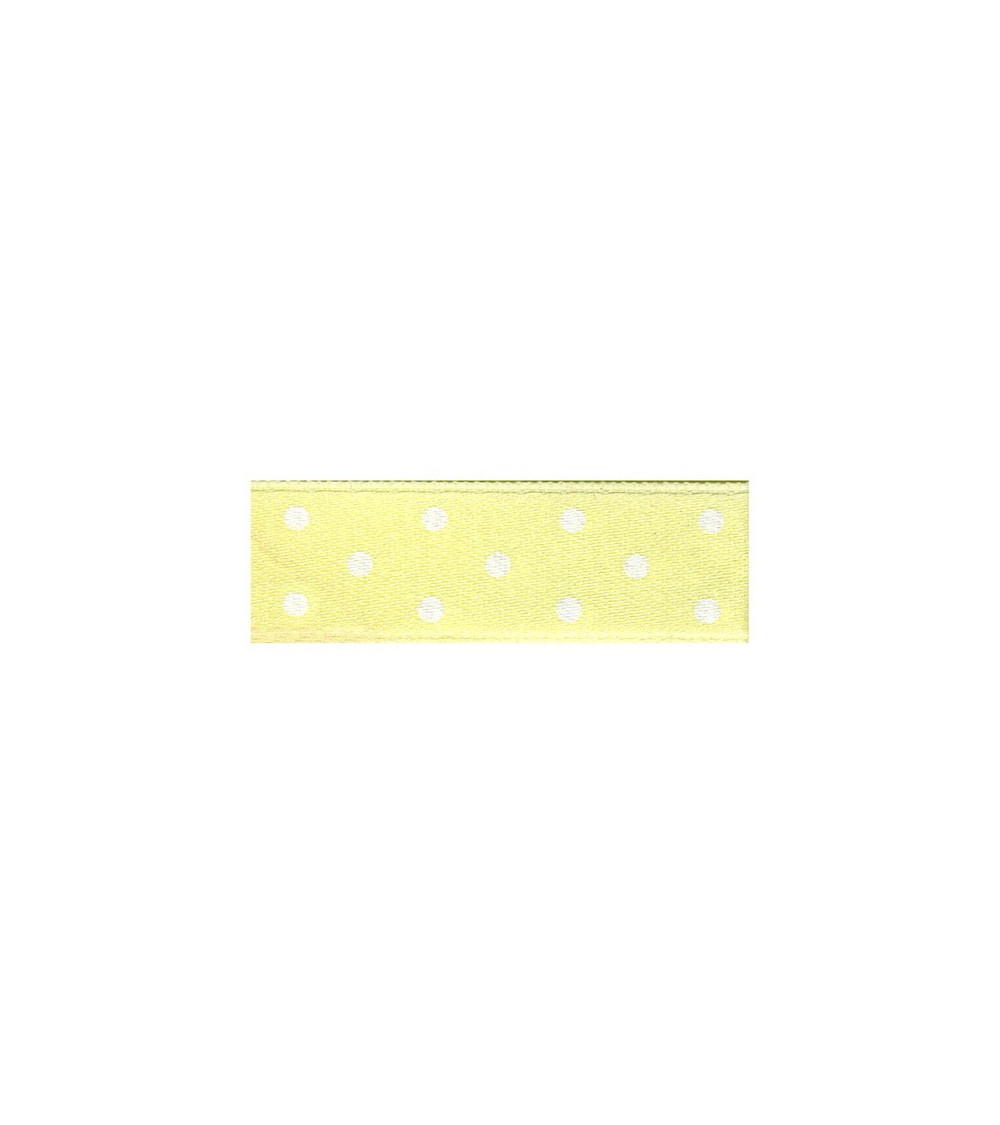 Diskette 25m double-sided ribbon with straw yellow polka dots