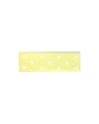 Diskette 25m double-sided ribbon with straw yellow polka dots