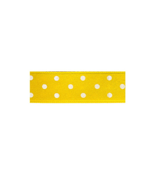 Diskette 25m double-sided ribbon with lemon yellow polka dots