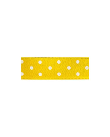 Diskette 25m double-sided ribbon with lemon yellow polka dots