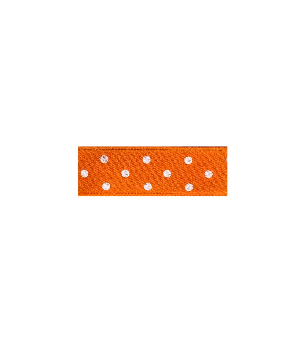 25m floppy disk double-sided orange polka dot ribbon
