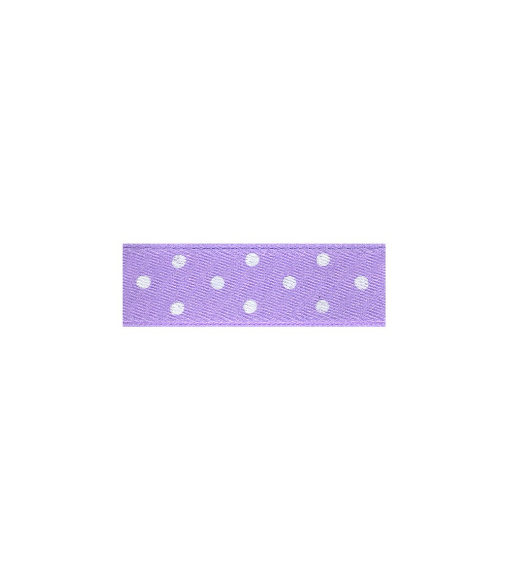 Dischetto 25mt nastro bifacciale a pois viola