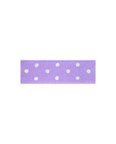 Dischetto 25mt nastro bifacciale a pois viola