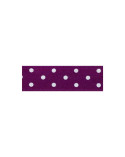 25m floppy disk double-sided ribbon with plum polka dots 15mm