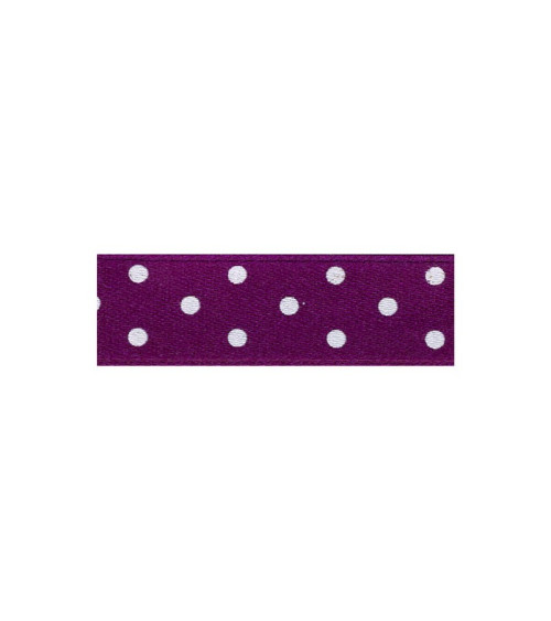 Diskette 25m double-sided ribbon with plum polka dots