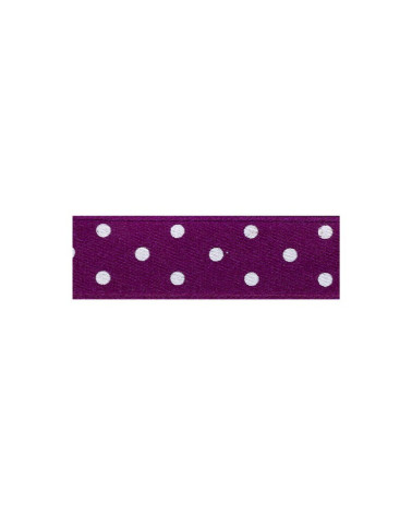 25m floppy disk double-sided plum polka dot ribbon