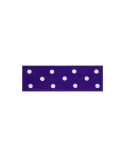 Disquette 25m ruban double face à pois violet 15mm