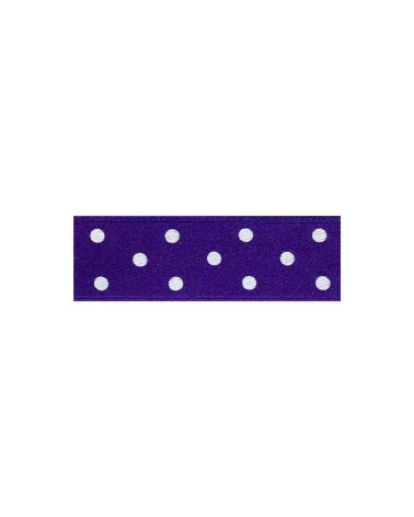 Dischetto da 25 m. Nastro biadesivo a pois viola