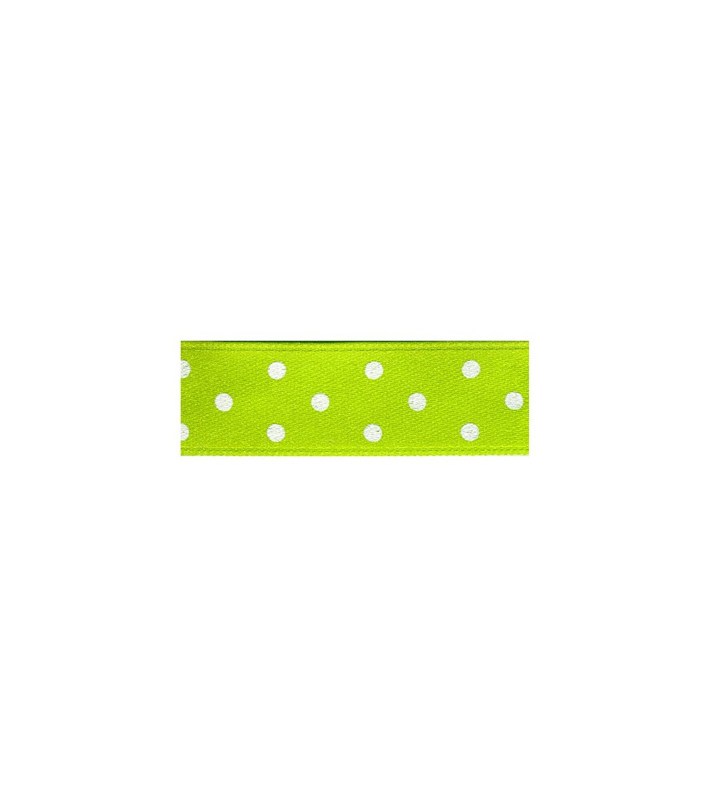 Diskette 25m double-sided ribbon with apple green polka dots