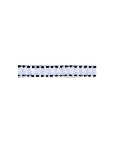 Bobine 25m galon polyester Tiret blanc