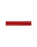 Bobine 25m galon polyester Tiret rouge 10mm