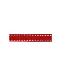 Bobine 25m galon polyester Tiret rouge