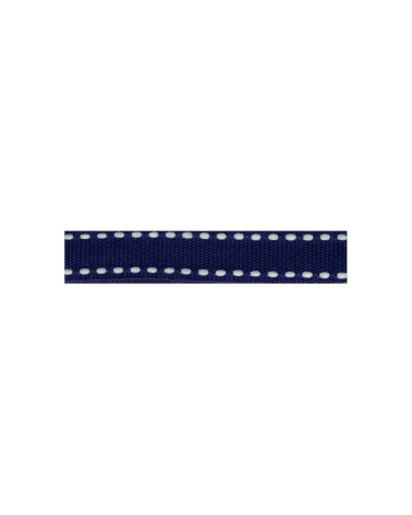 25-m-Rolle aus Polyestergeflecht. Marineblauer Strich