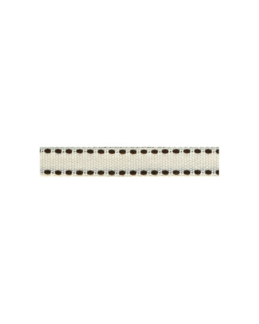 Bobine 25m galon polyester Tiret ecru