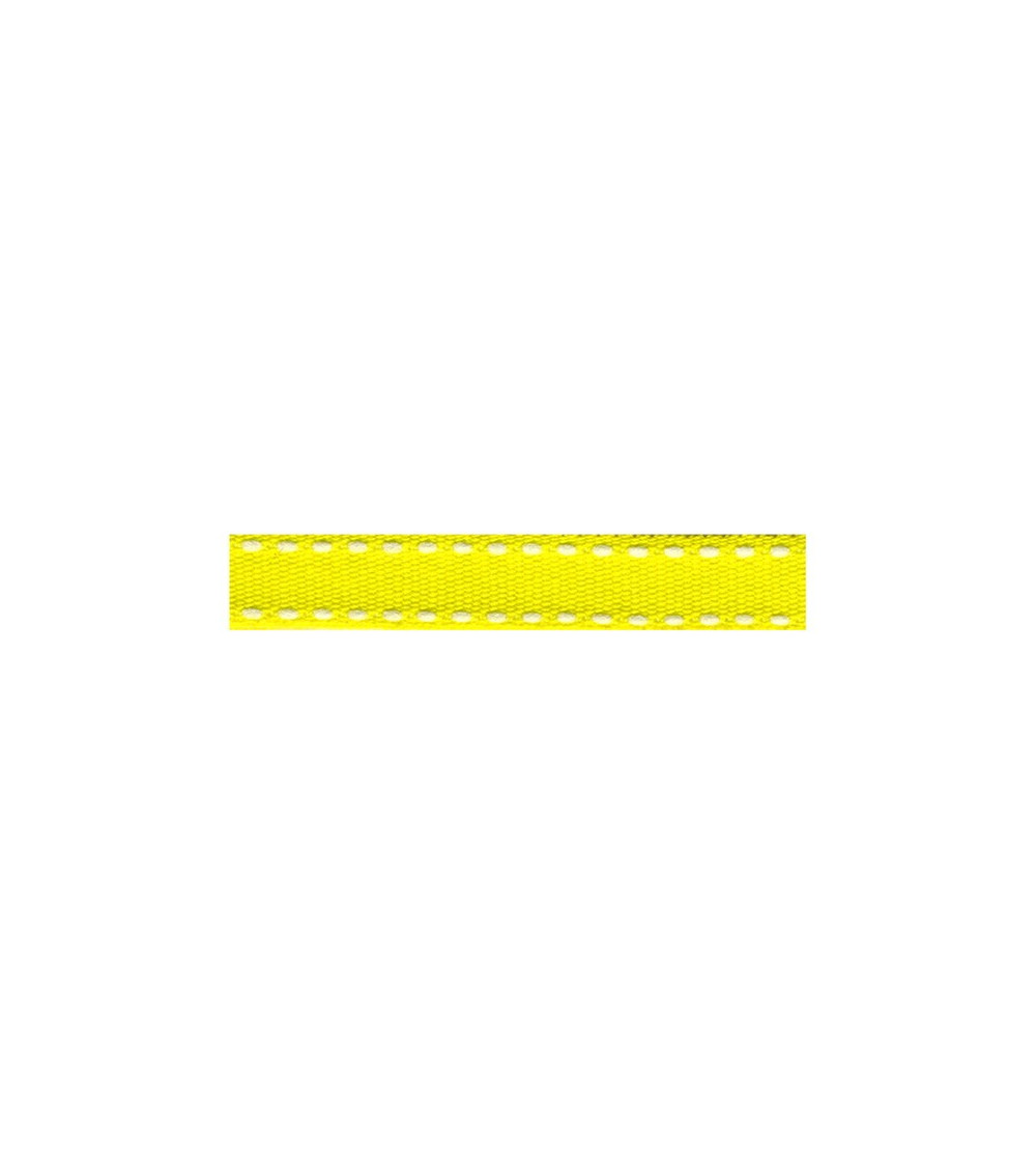 Bobine 25m galon polyester Tiret jaune