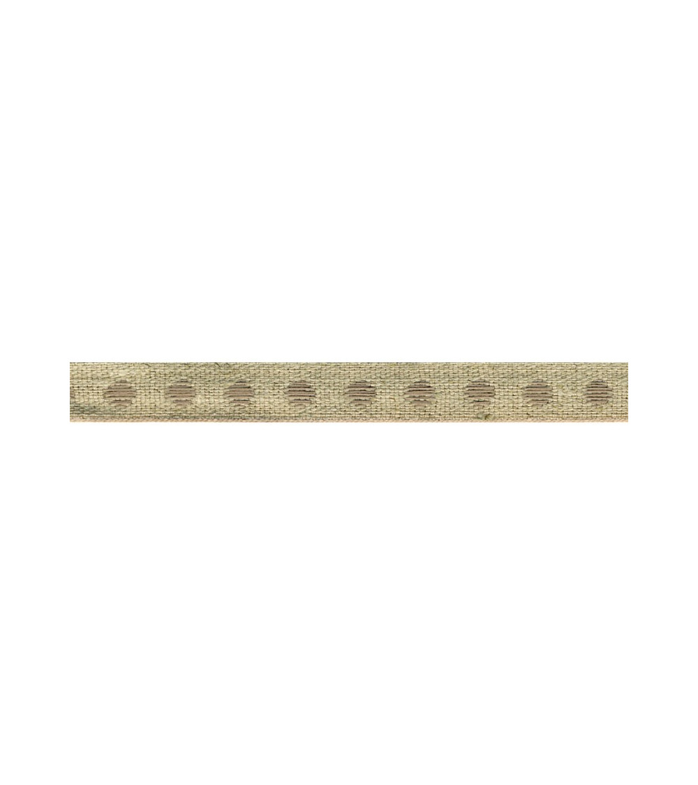 25-m-Spule aus braunem, gepunktetem Leinengeflecht, 11 mm