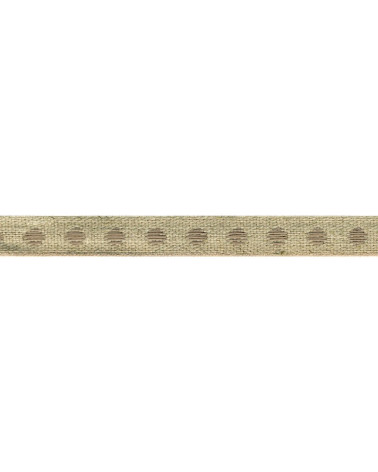 25-m-Spule aus braunem, gepunktetem Leinengeflecht, 11 mm