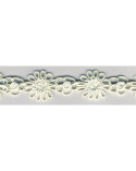 Disquette 10m dentelle guipure coton 24mm Blanc