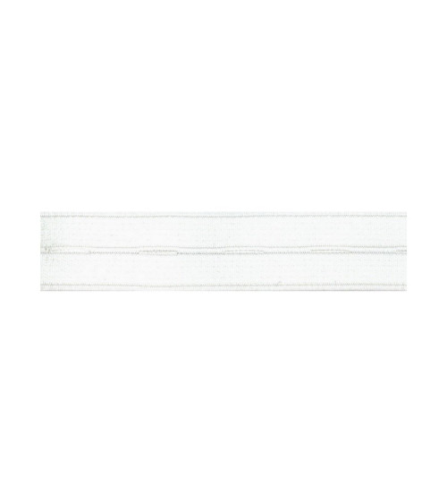 Bobine 25m Elastique boutonnière nylon 19mm blanc