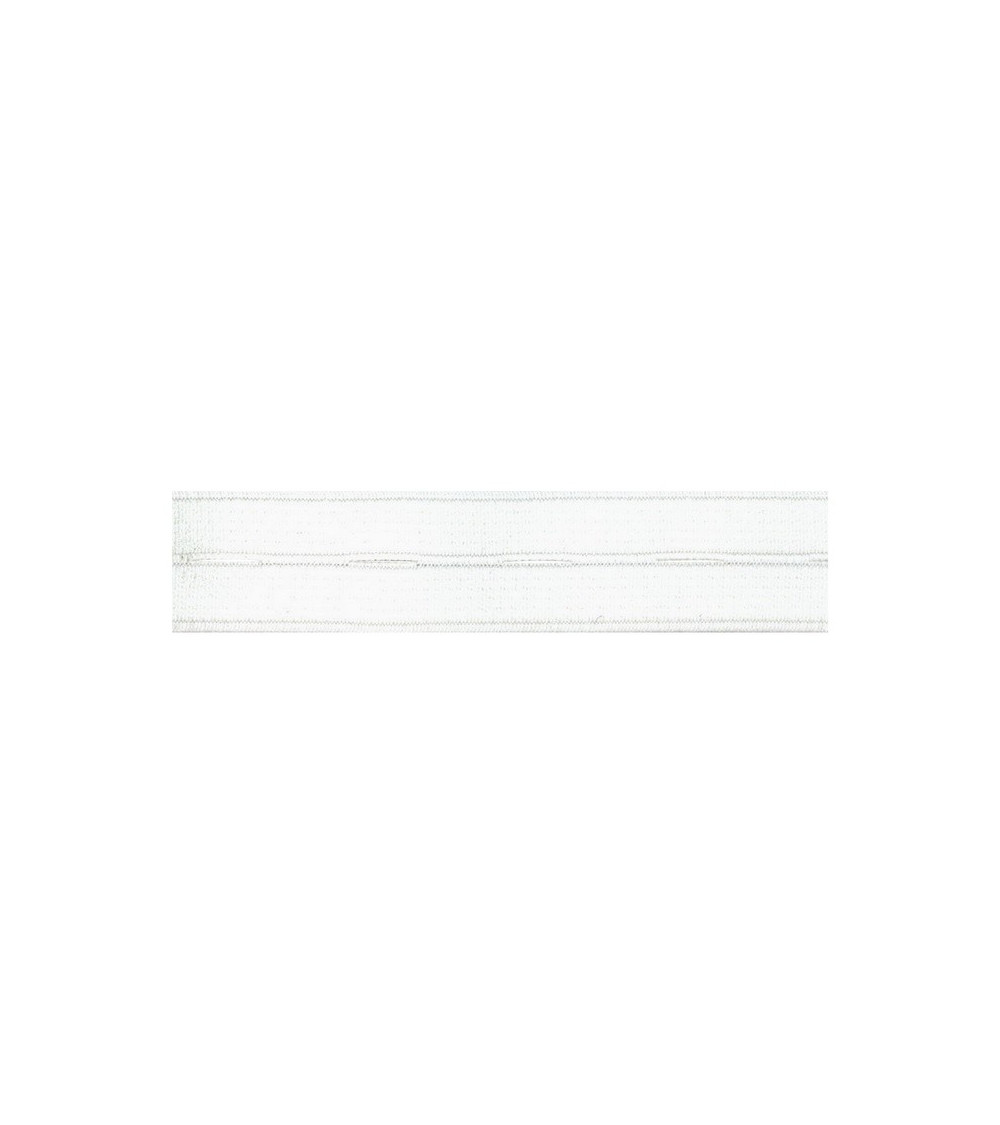 Bobine 25m Elastique boutonnière nylon 19mm blanc