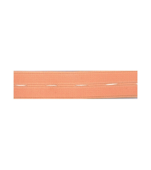 25m spool of nylon buttonhole elastic 19mm salmon