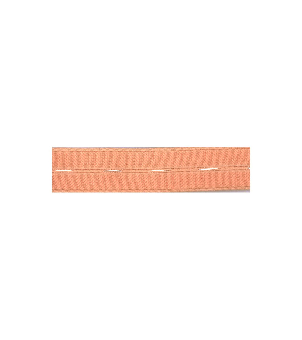 25-m-Spule aus elastischem Knopfloch-Nylon, 19 mm, lachsfarben