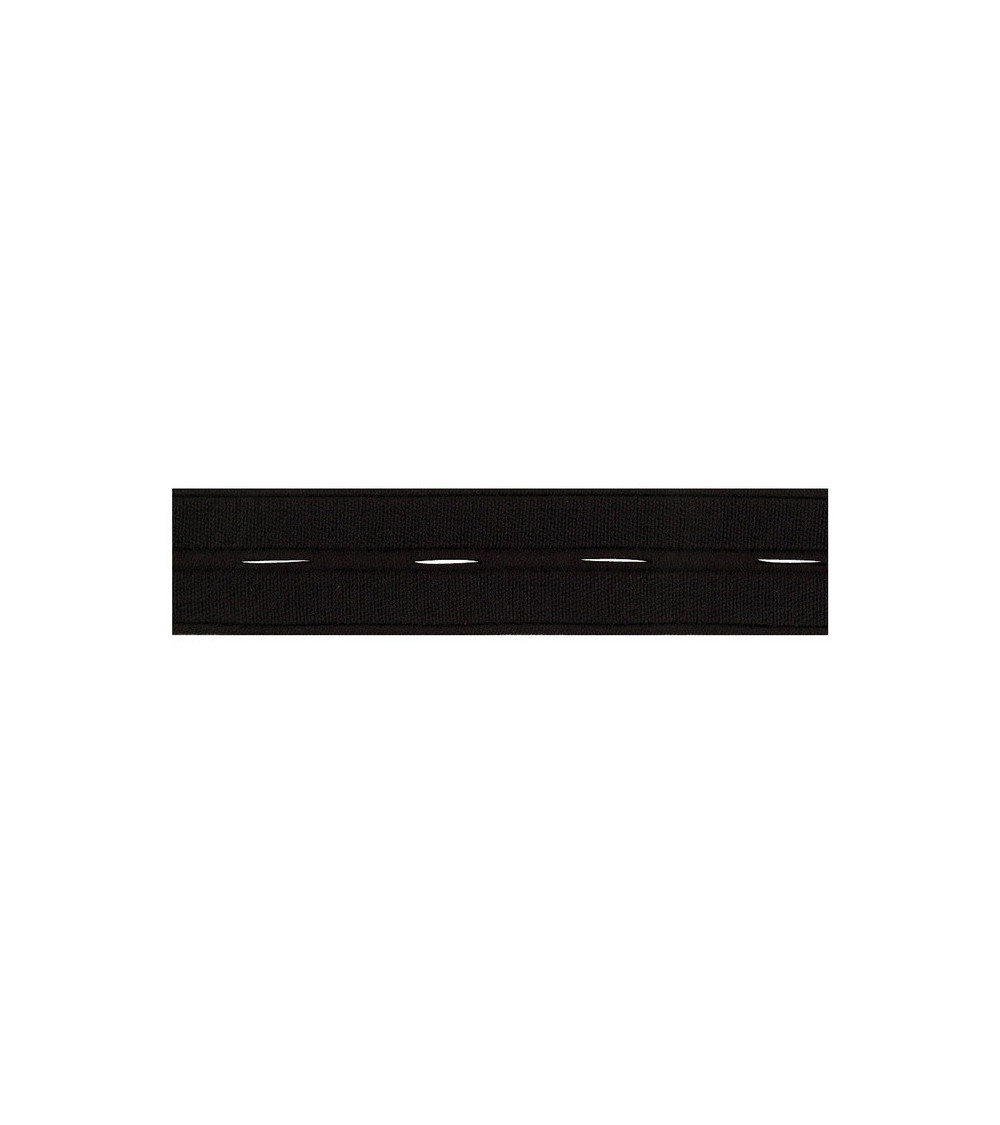 Bobina da 25 m di elastico per asole in nylon nero da 19 mm