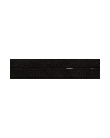 Bobina da 25 m di elastico per asole in nylon nero da 19 mm