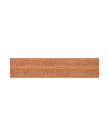 Bobina da 25 m di elastico per asole in nylon da 19 mm beige scuro