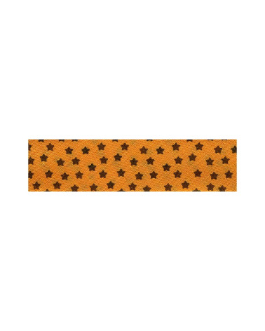 25m floppy disk folded bias tape with orange star pattern