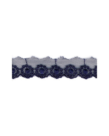 14,5-m-Spule. Stickerei auf 20 mm dickem marineblauem Tüll