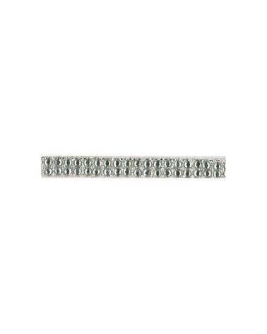 Bordo treccia termoadesiva di strass termoadesivi da 10 m Argento