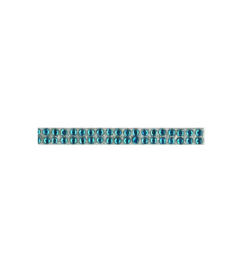Planchette 10m galon strass thermocollant Bleu