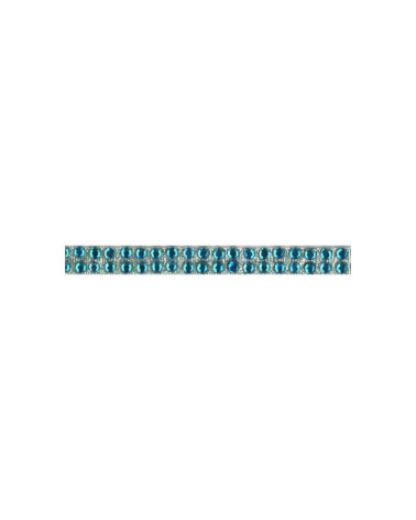Brett 10m zum Aufbügeln, Strassgeflecht Blau