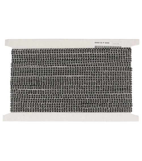 Planchette 10m galon strass thermocollant Noir