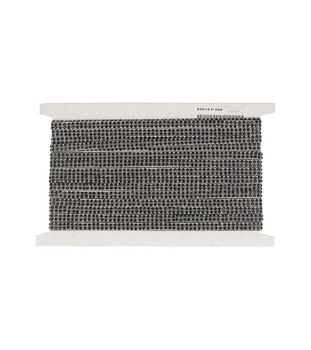 Treccia termoadesiva di strass Board da 10 m Nera