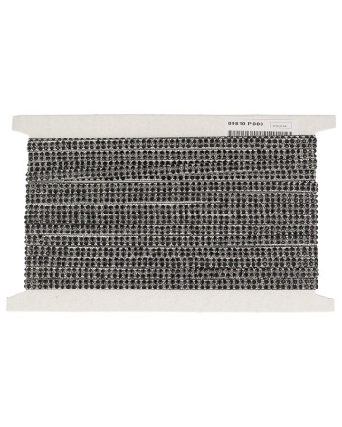 Treccia termoadesiva di strass Board da 10 m Nera