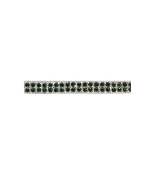 Planchette 10m galon strass thermocollant ArgentGris