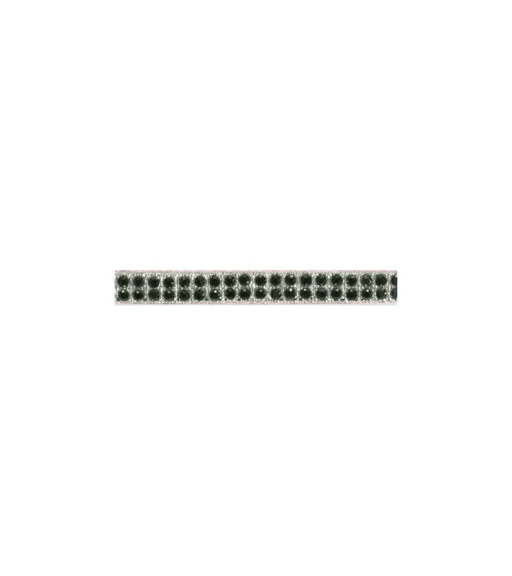 10m board of iron-on rhinestone braid SilverGrey