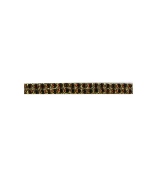 Planchette 10m galon strass thermocollant Marron