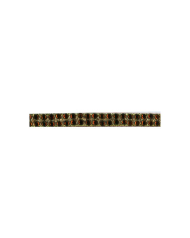 Tabla 10m trenza strass termoadhesiva Marrón